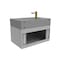 Castello Usa Nile 30-inch Gray Vanity Set with Gray Top and Gold Handles CB-MC-30G-GLD-2053-GR - alternate 3
